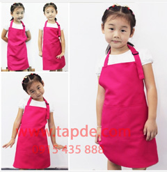 Tạp dề trẻ em màu hồng