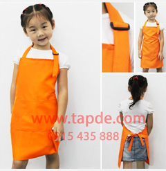 Tạp dề trẻ em màu cam