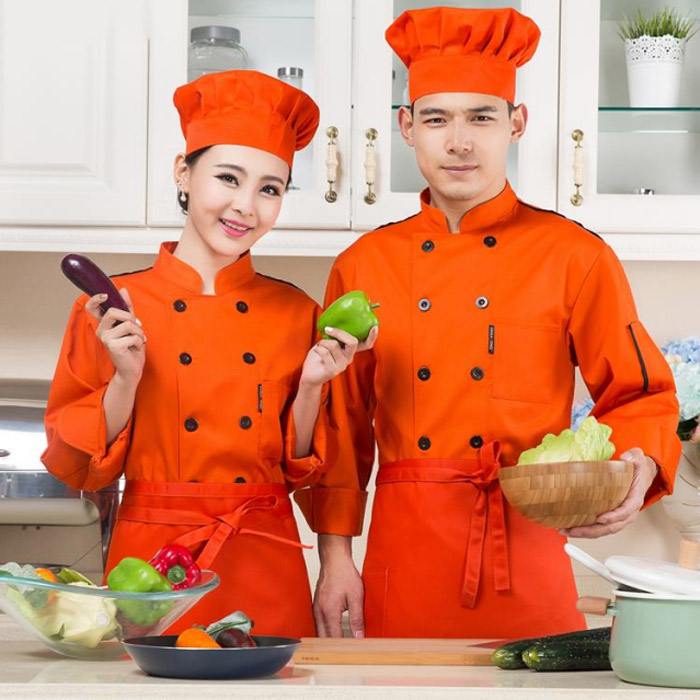 Mũ đầu bếp màu cam