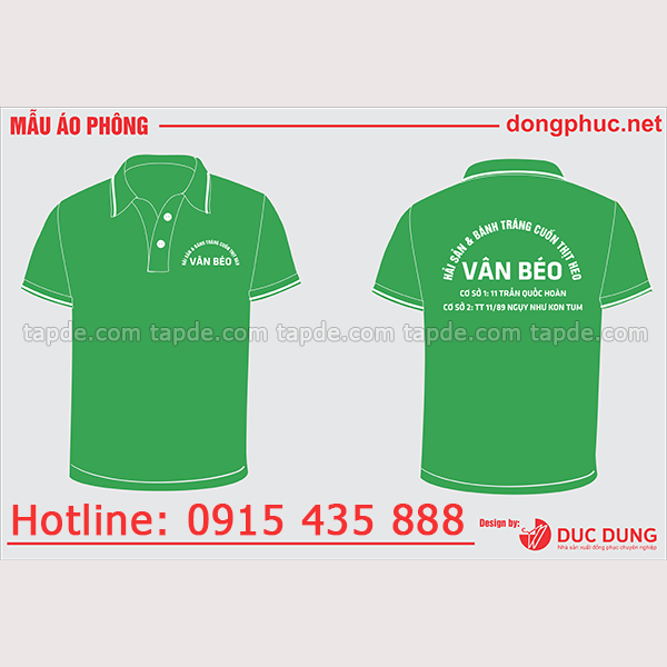 Xưởng In Đồng phục nhà hàng tại Quận 5