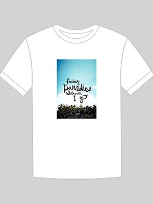 In áo phông đồng phục màu trắng