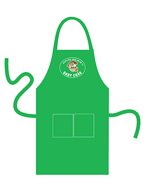 In tạp dề quán Baby cháo