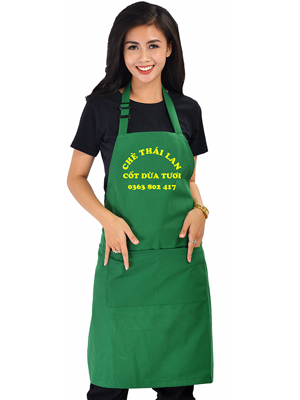 In tạp dề quán chè thái lan