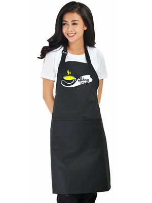 In tạp dề quán Bống Cafe