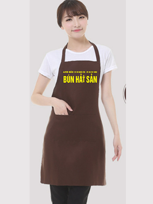 In tạp dề quán Bún hải sản