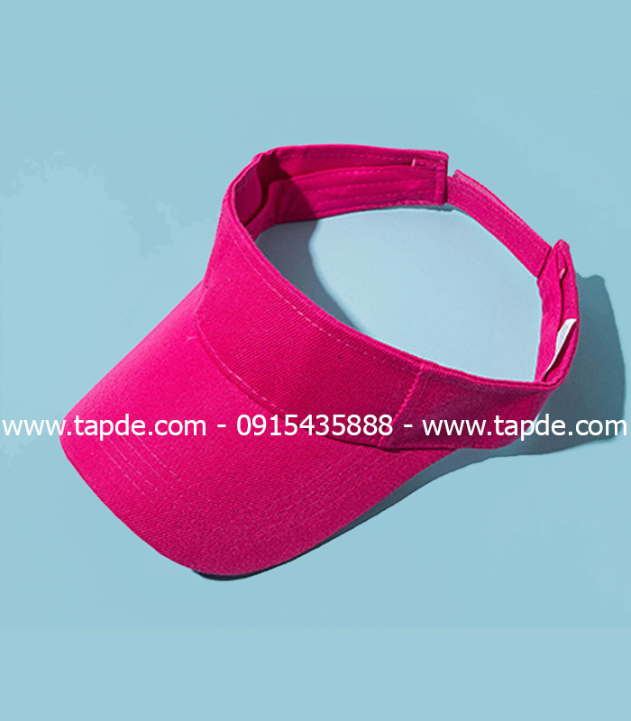 Mũ lưỡi trai nửa đầu màu hồng đậm