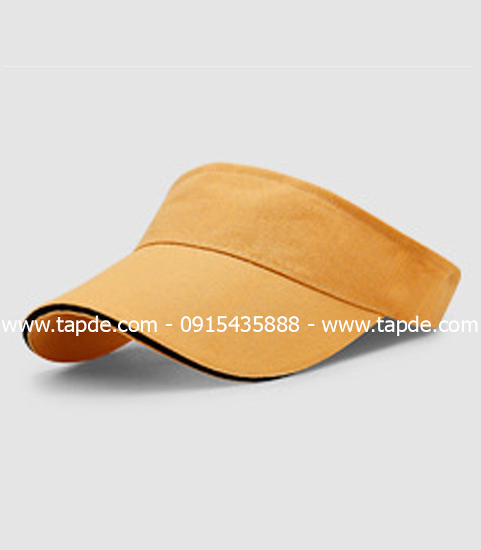 Mũ lưỡi trai nửa đầu màu cam nhạt phối đen