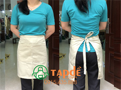 Tạp dề ngắn màu ghi sáng