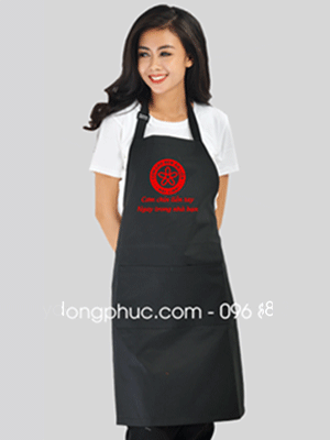 Tạp dề quán cơm gạo đen ăn liền Hải Linh