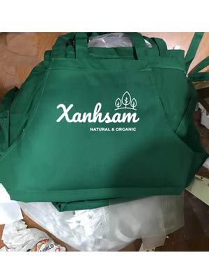 Tạp dề đồng phục Quán Xanh Sam