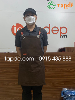 Tạp dề dáng dài màu nâu