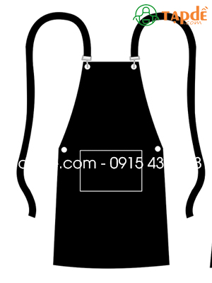 Tạp dề dáng dài màu đen