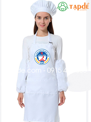 Tạp dề màu trắng Trường Đại học kinh tế Quốc dân