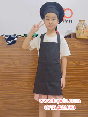 Tạp dề trẻ em màu đen