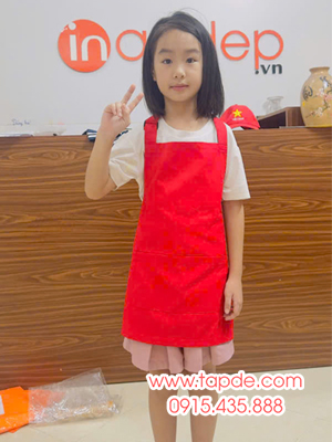 Tạp dề trẻ em màu đỏ