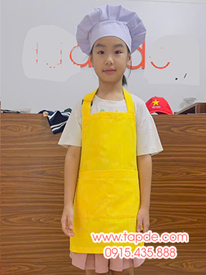 Tạp dề trẻ em màu vàng