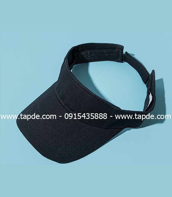Mũ lưỡi trai vải nửa đầu màu đen | Mu luoi trai