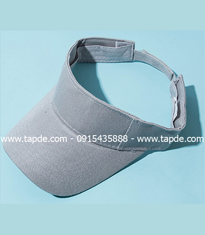 Mũ lưỡi trai vải nửa đầu màu ghi xám | Mu luoi trai