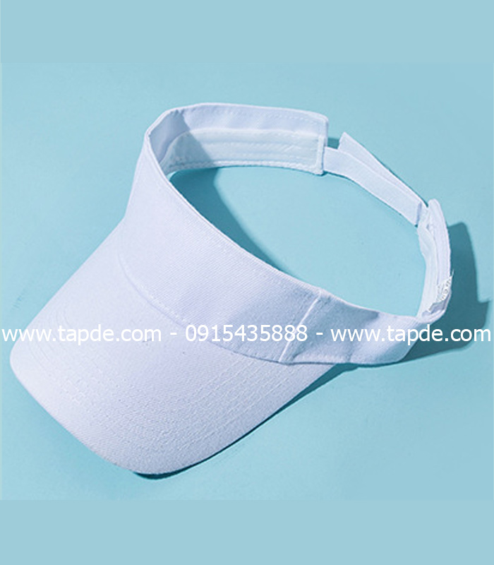 Mũ lưỡi trai vải nửa đầu màu trắng | Mu luoi trai