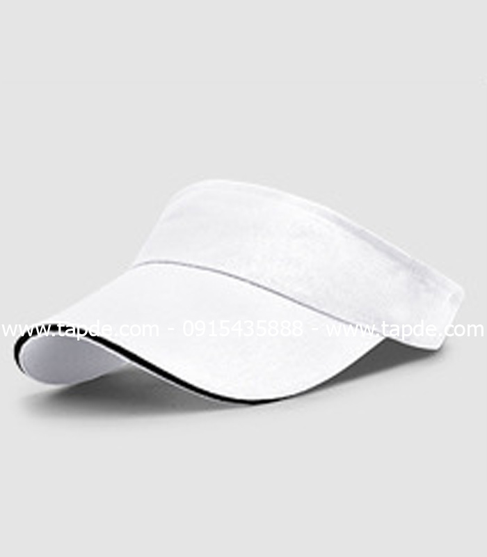 Mũ lưỡi trai nửa đầu màu trắng phối đen | Mu luoi trai