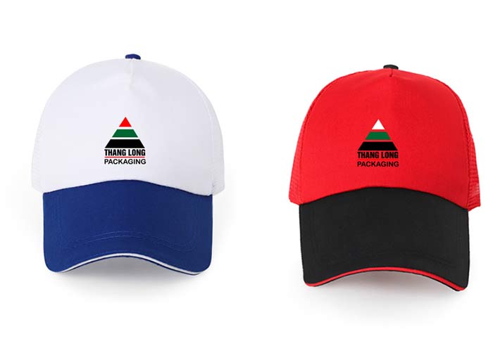 Mũ lưỡi trai phối màu Công ty Thang Long Packaging | Mu luoi trai dong phuc