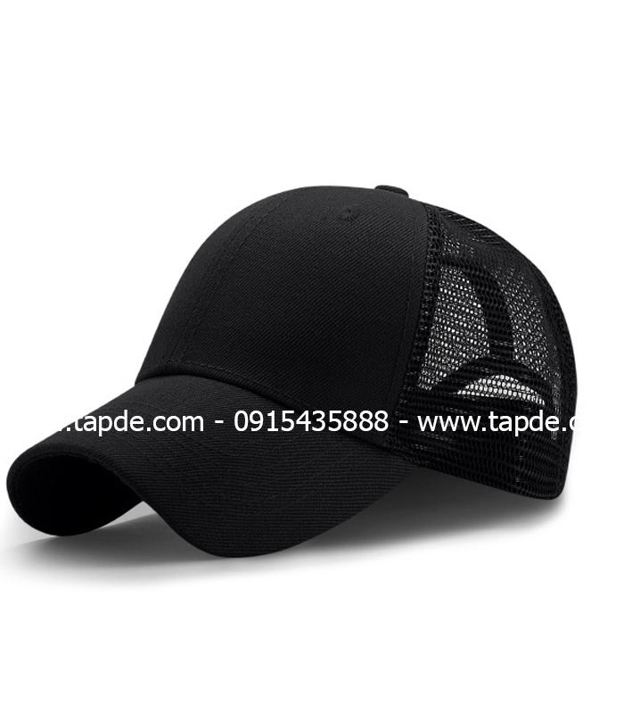 Mũ lưỡi trai màu đen phối lưới | Mu luoi trai