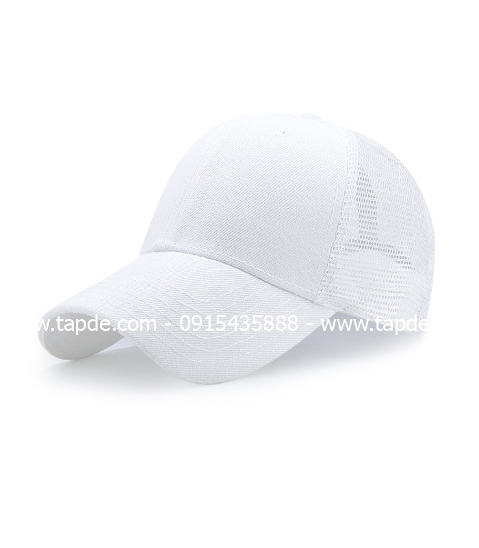 Mũ lưỡi trai màu trắng phối lưới | Mu luoi trai