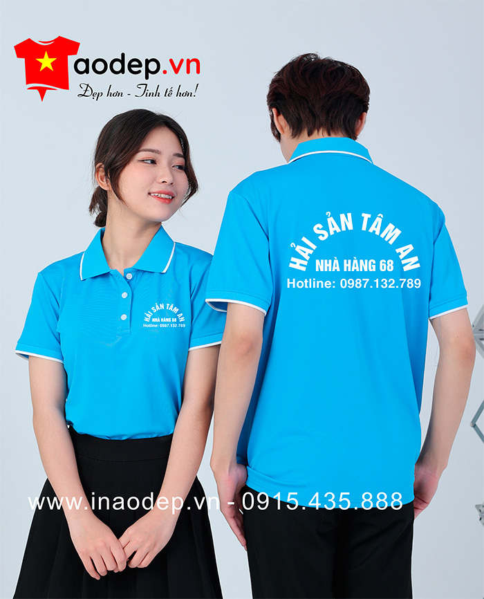 Áo phông Nhà hàng 68 Hải sản Tâm An | Ao phong dong phuc