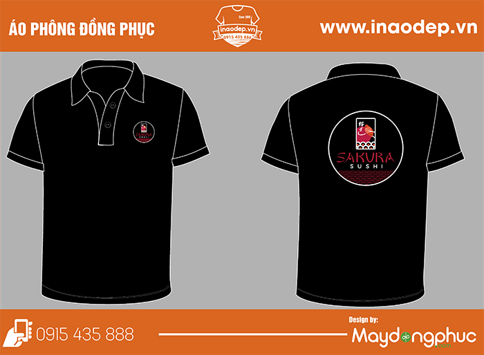 Áo phông Nhà hàng Sushi Sakura | Ao phong dong phuc