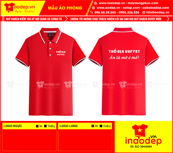 Áo phông Nhà hàng Thổ Địa Buffet | Ao phong dong phuc
