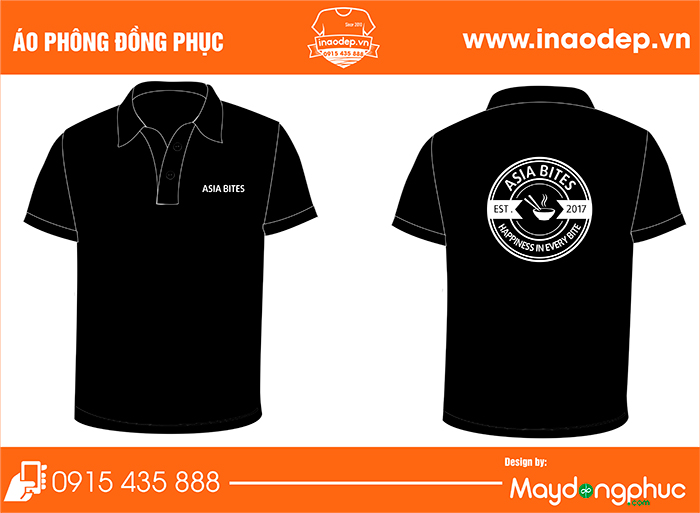 Áo phông Quán Asia Bites | Ao phong dong phuc