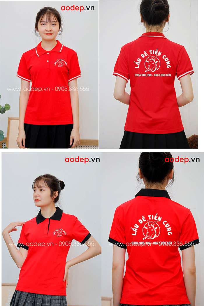 Áo phông Quán lẩu dê Tiến Cung | Ao phong dong phuc