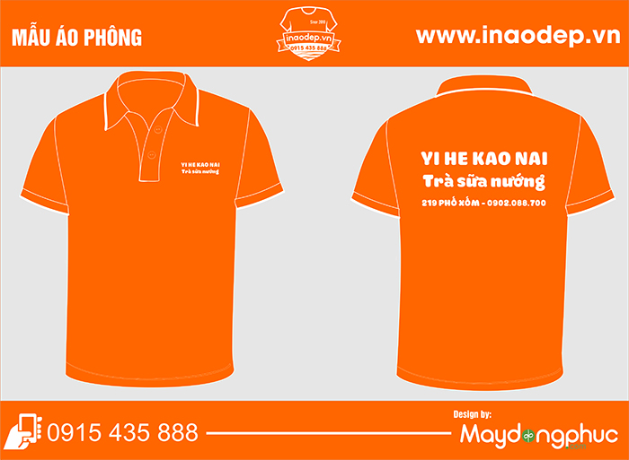 Áo phông Quán Trà sữa nướng Yi He Kao Nai | Ao phong dong phuc