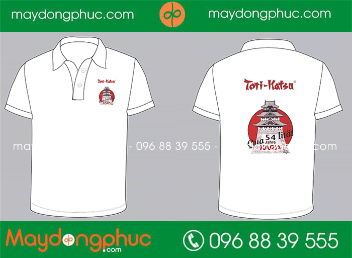 Áo phông cổ bẻ Nhà hàng Tori - Katsu Kara | Ao phong dong phuc