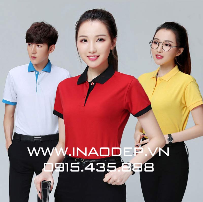 Áo phông đồng phục cổ bẻ | Ao phong dong phuc