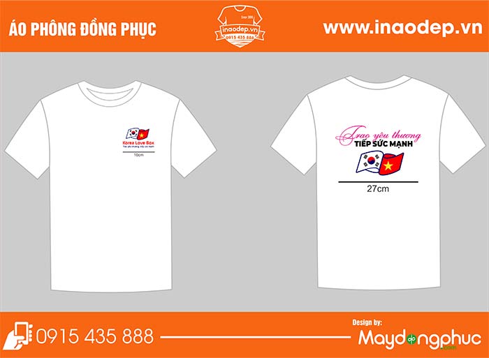 Áo phông Korea Love Box | Ao lop dong phuc