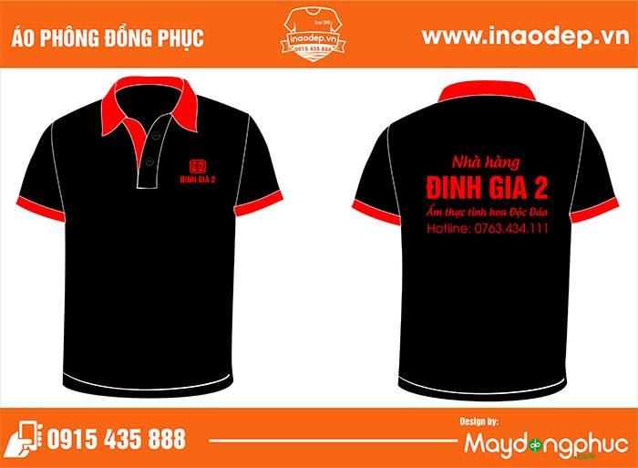 Áo phông Nhà hàng Đinh Gia 2 | Ao phong dong phuc