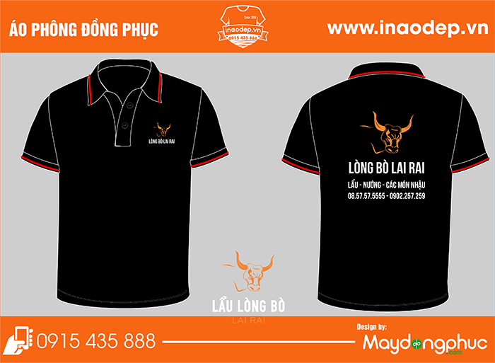 Áo phông Quán lẩu lòng bò lai rai | Ao phong dong phuc