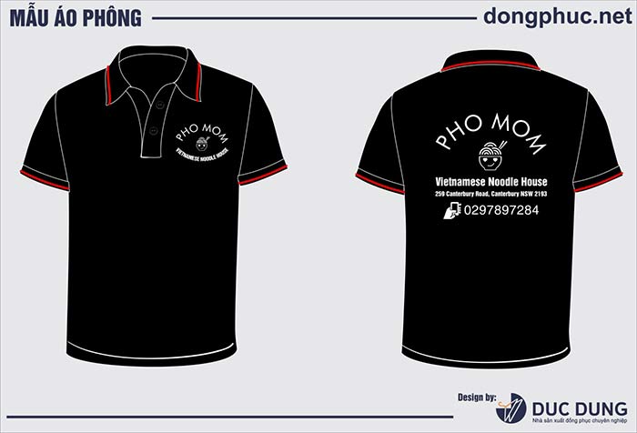 Áo phông Nhà hàng Pho Mom | Ao phong dong phuc