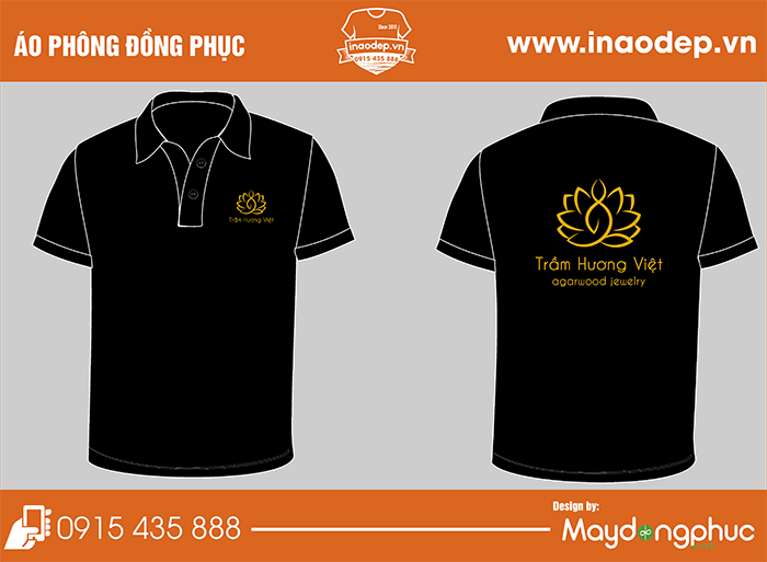 Áo phông Quán Trầm Hương Việt | May ao phong dong phuc