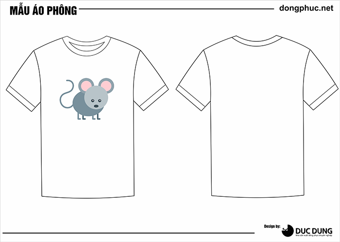 In áo phông hình con chuột | In ao cong ty