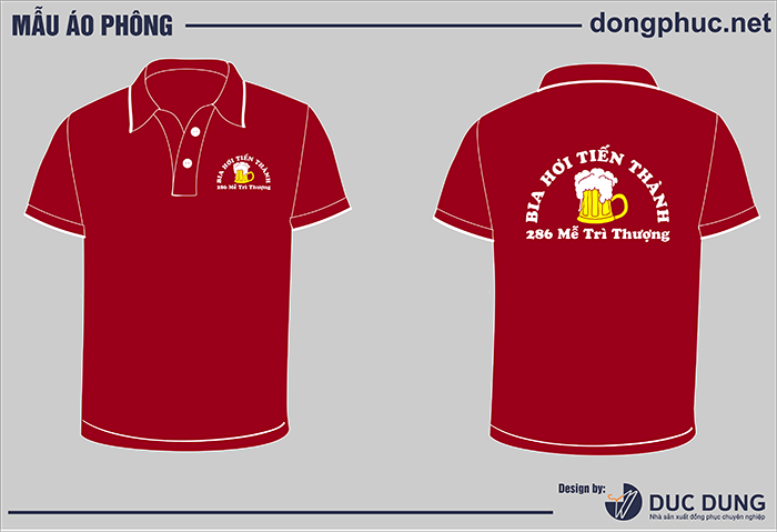 In áo quán bia hơi Tiến Thành | In ao cong ty