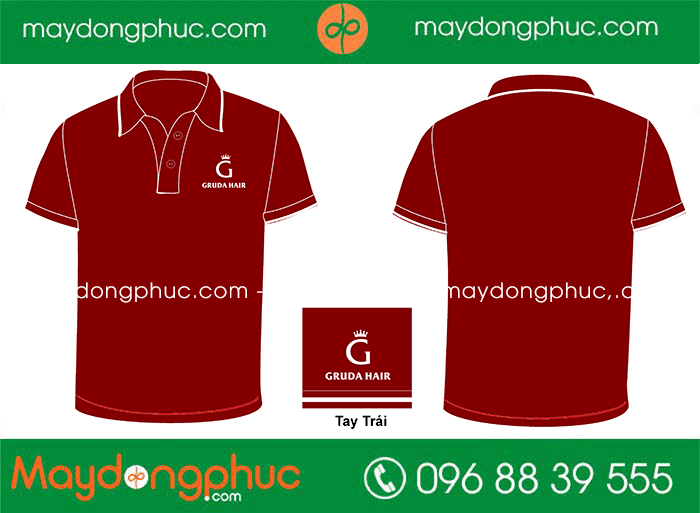 Áo phông Quán Gruda Hair | Ao phong dong phuc