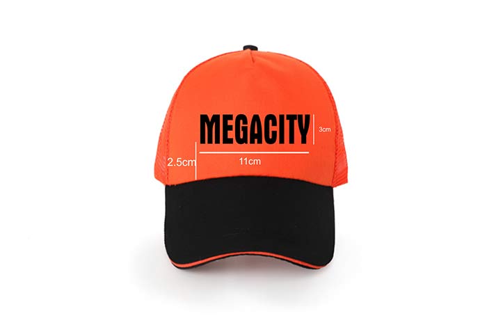Mũ lưỡi trai lưới màu cam Công ty Megacity | Mu luoi trai dong phuc