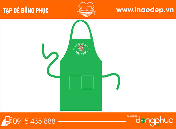 In tạp dề quán Baby cháo | In tap de