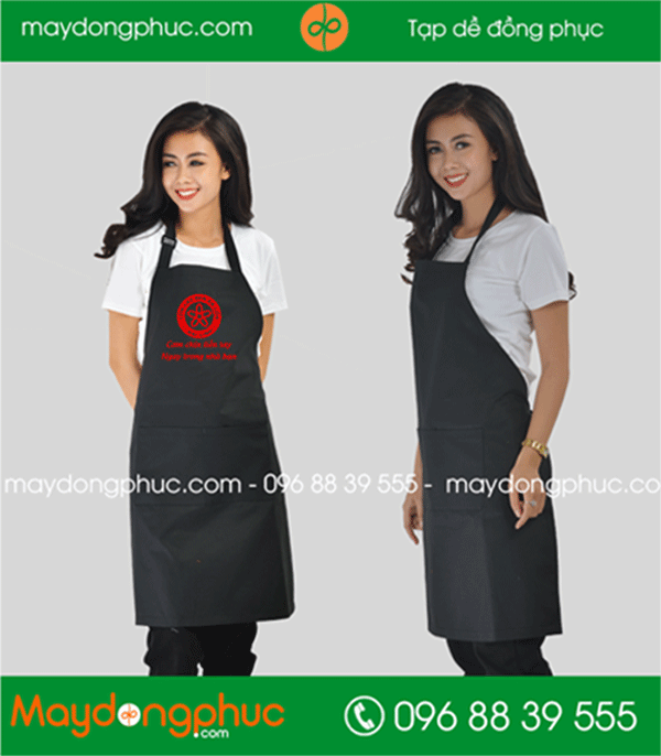 Tạp dề quán cơm gạo đen ăn liền Hải Linh | Tap de dong phuc