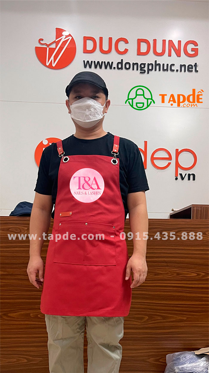 tạp dề Tiệm Nails & Lashes T&A | Tap de dong phuc