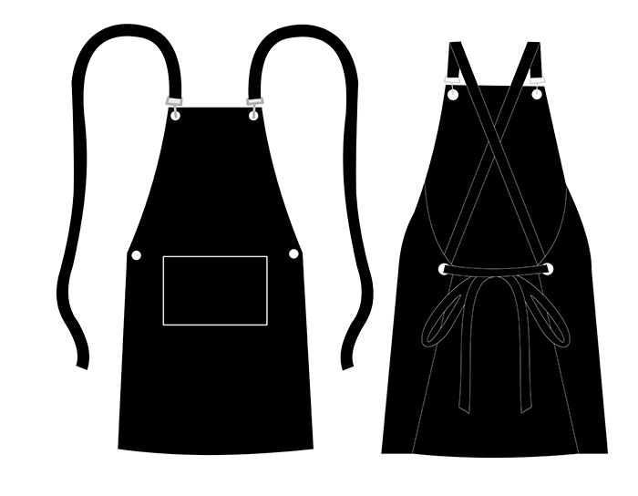 Tạp dề dáng dài màu đen | Tap de dong phuc