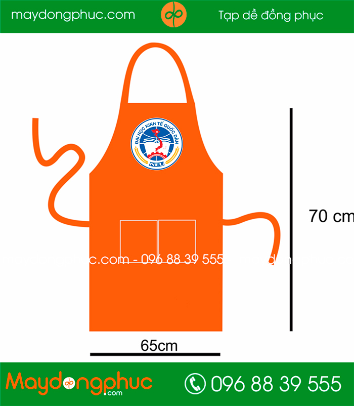 Tạp dề màu cam Trường Đại học kinh tế Quốc dân | Tap de dong phuc