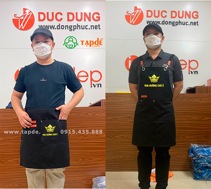 Tạp dề màu đen Quán Vua Nướng Chú Ề | Tap de dong phuc